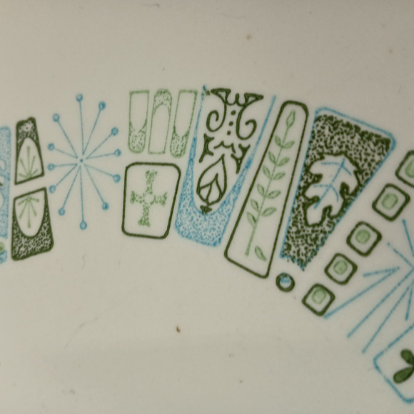 VTG Taylor Smith Jamaica Bay Plate 10" MCM Atomic Colorcraft Dinnerware Lot of 2 - Picture 3 of 9